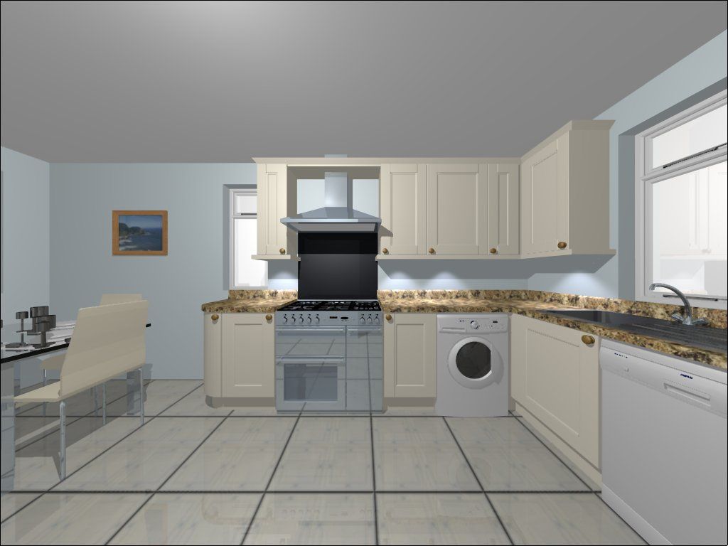Photorealistic CAD visual, so you can see your kitchen before it's built