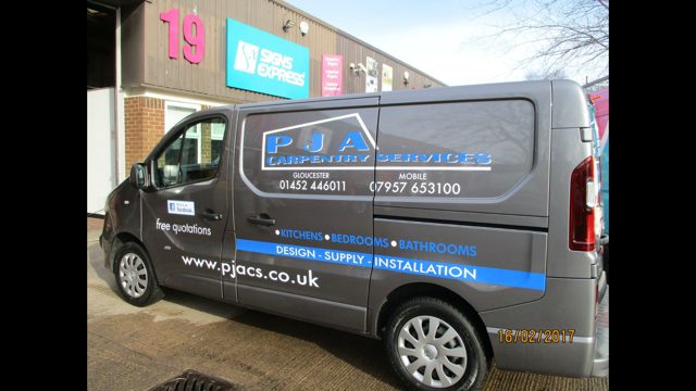 The PJA Carpentry Services van
